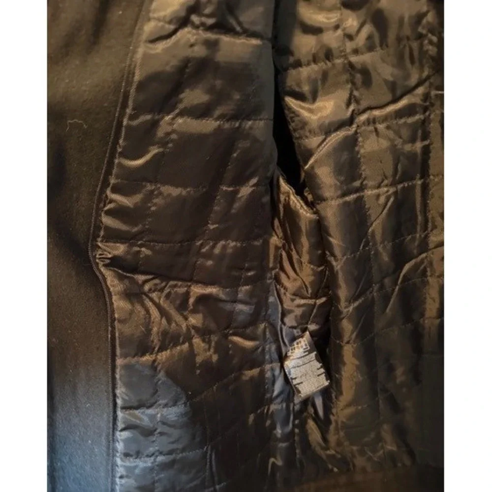 GUESS Men's Black Military Style Full Zip Wool Blend Jacket Size‎ XL Y2K